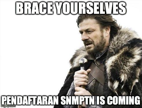 RT @info_SNMPTN Pendaftaran SNMPTN dibuka mulai 13 Februari 2015! BESOK!