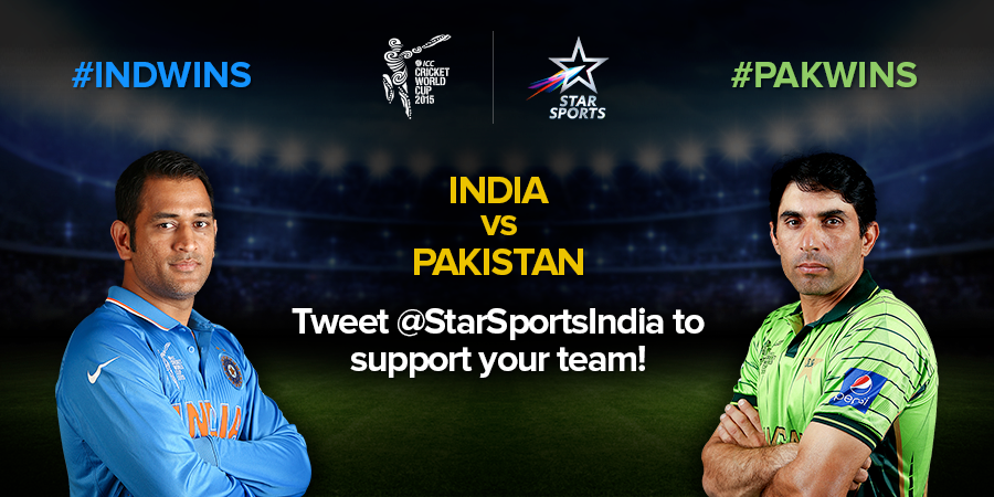 StarSportsIndia's tweet photo. Time to test fan loyalties. Tweet to @StarSportsIndia with #IndWins or #PakWins and witness an epic tug of war! http://t.co/Jdi0WV8oxC