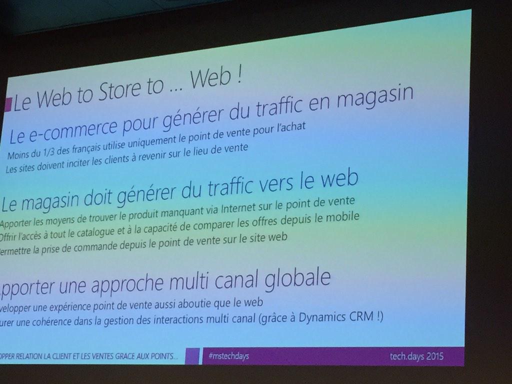 marievanhaecke's tweet photo. {#MSTechDay} Tendance 2015 : le #webtostore & #storetoweb ! #omnicanal @TwittiDom http://t.co/hyEGDLo3b2