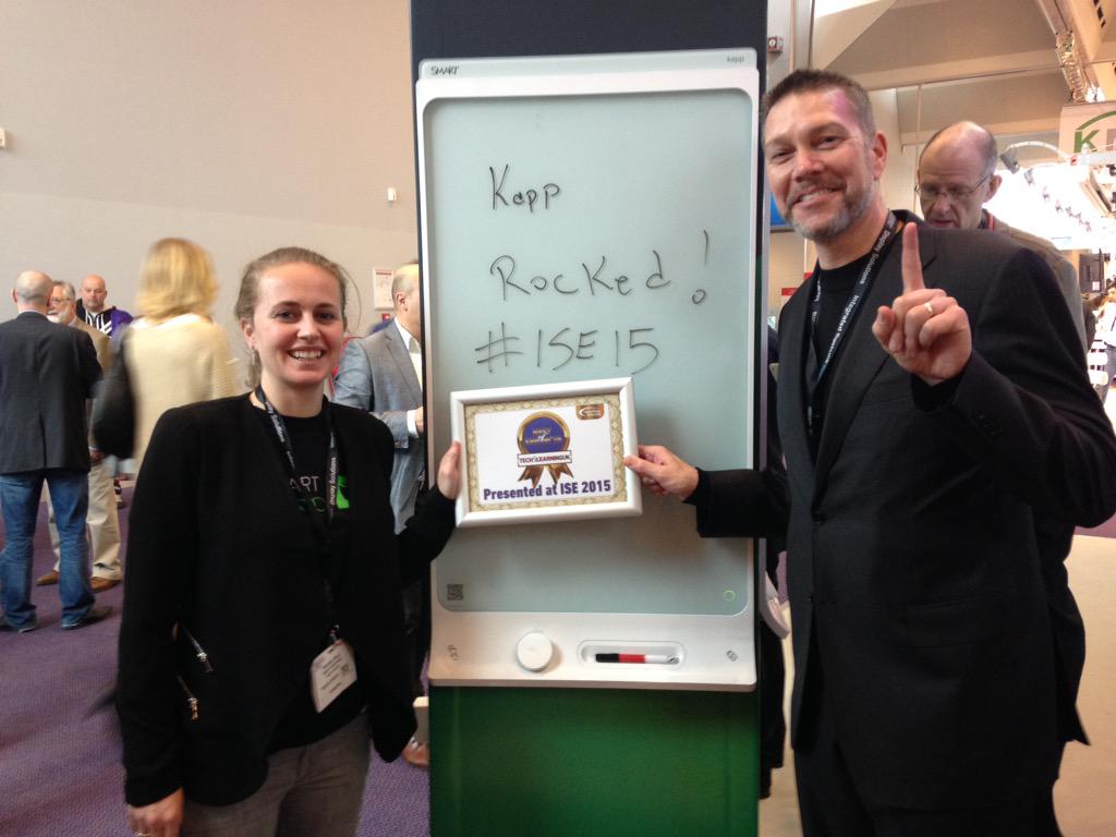 SMARTCollab's tweet image. Thrilled! #SMARTkapp got the #ise2015 Best of Show award!! @ScottBrownSMART @heyalfy