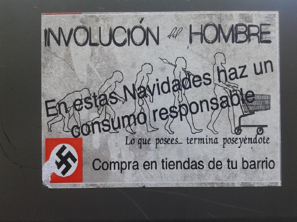 EduJodar's tweet image. Empiezas diciendo primero los de casa y acabas haciendo pegatinas.
#ForaNazis q pasa en Cornella? @bcr_  @arqueoleg