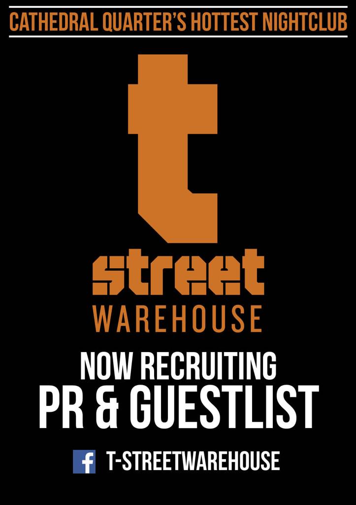 T_StWarehouse's tweet photo. @T_StWarehouse is now hiring pr Taff and Guestlisters, drop us a message for more info !!! http://t.co/oLo0wVXBH9
