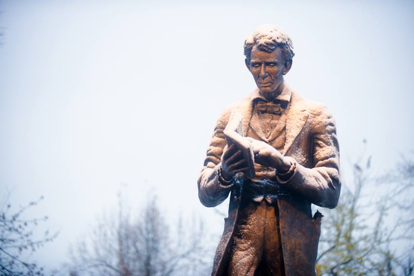 "Be sure you put your feet in the right place, then stand firm."—Abraham Lincoln 
<a href="/CentreLincoln/">Abraham Lincoln</a> #LincolnBirthday