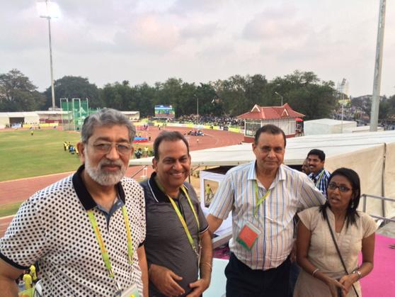 Commentary team at national games