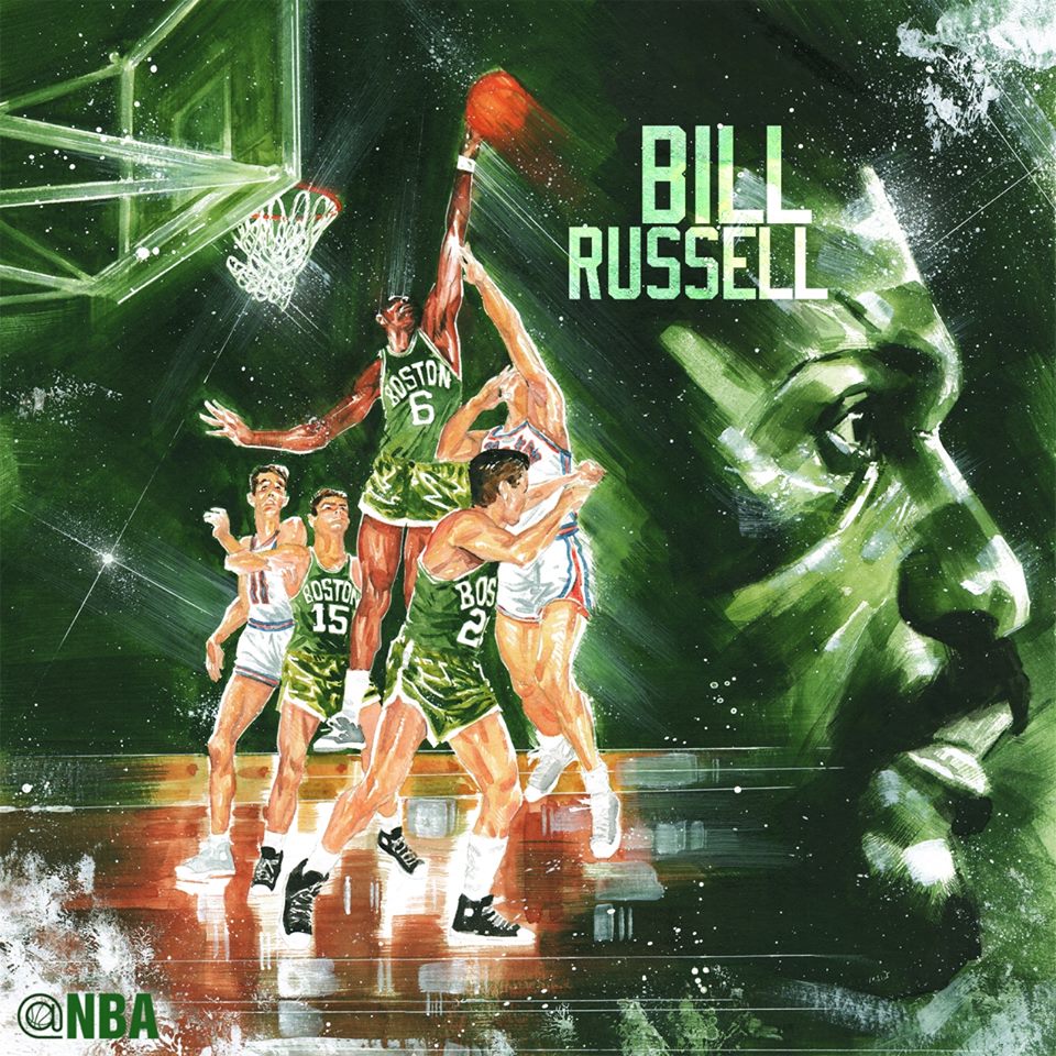 He led the to an unprecedented 11 championships.

 Happy Birthday to the legendary Bill Russell! 