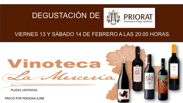 VMerceria's tweet photo. Este viernes y sábado #priorat. Os esperamos!!!! http://t.co/UEvM4WM6v7