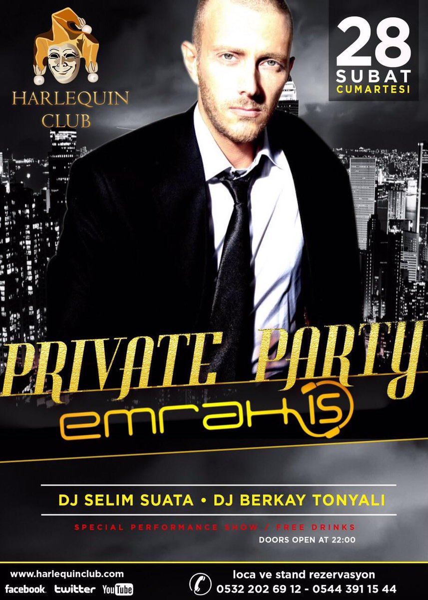 EmrahIs's tweet photo. Karadeniz'in incisi Harlequin (Samsun) bu parti cok ozel olacak !! http://t.co/qChG4BibEF