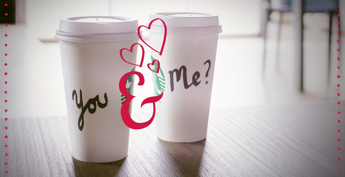 Join us for the World's Largest #StarbucksDate! Friday, February 13th from 2 P.M. to close.