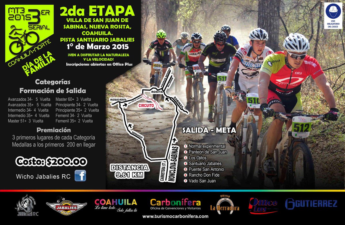 ocvcarbonifera's tweet photo. 1ro de Marzo, 2da Etapa del  3er Serial #Coahuila , #Mtb ... http://t.co/aPDwdaH8Fz