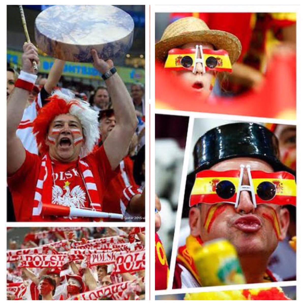 From the best photos of Poland &amp; Spain fans

من أفضل الصور لمشجعي بولندا و إسبانيا

#LiveitWinit