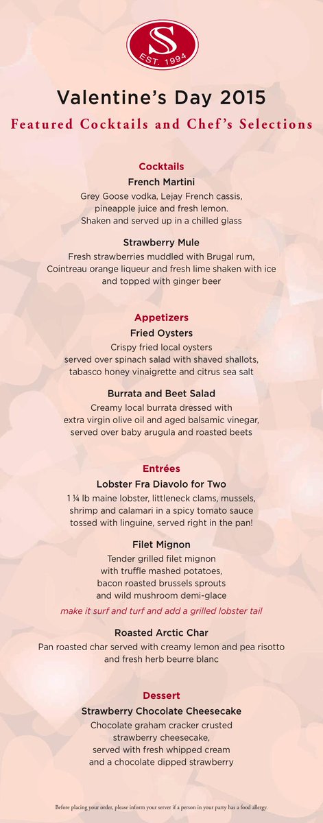 Snow b darned.  Romance prevails.  #LOVEISON.  Getting ready 4 Valentine's Day wknd with dinner &amp; cocktails specials.