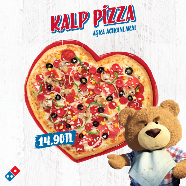 Domino�s Pizza TR on Twitter &quot;Sevgililer Günü�ne özel kalp pizza! Aşka