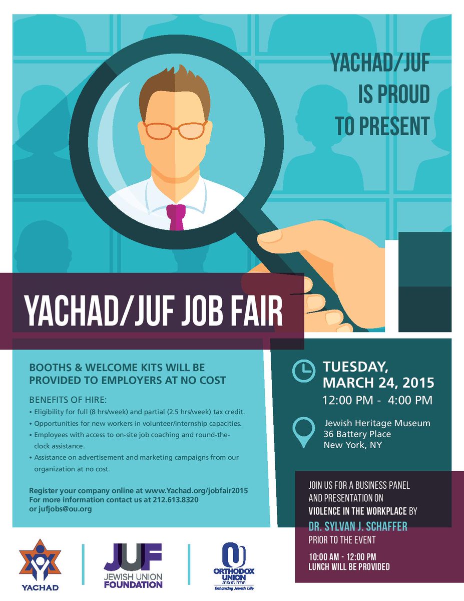 JUFJobs's tweet photo. Our annual #inclusive job fair is here! Employer registration is now open at http://t.co/EVhlz3rgWy - sign up today! http://t.co/LnPA3UIcZf