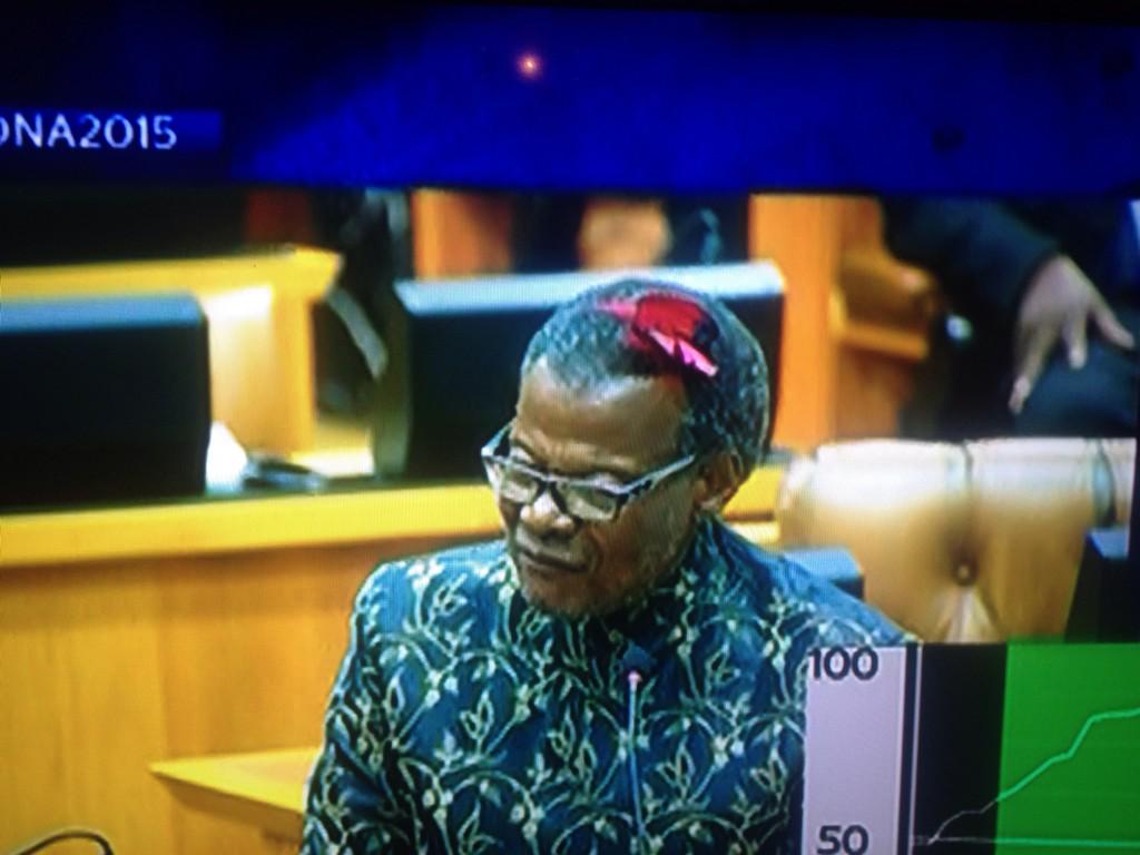 Uhm, what the blerrie hell is that? A barreflaai? #SONA15