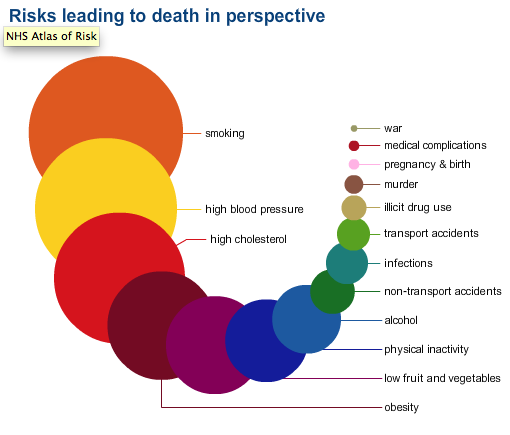 peterubel's tweet photo. Risks leading to death in perspective: How likely you will die from scary hazards vs. less scary but deadlier hazards http://t.co/v4cz0B5EkT