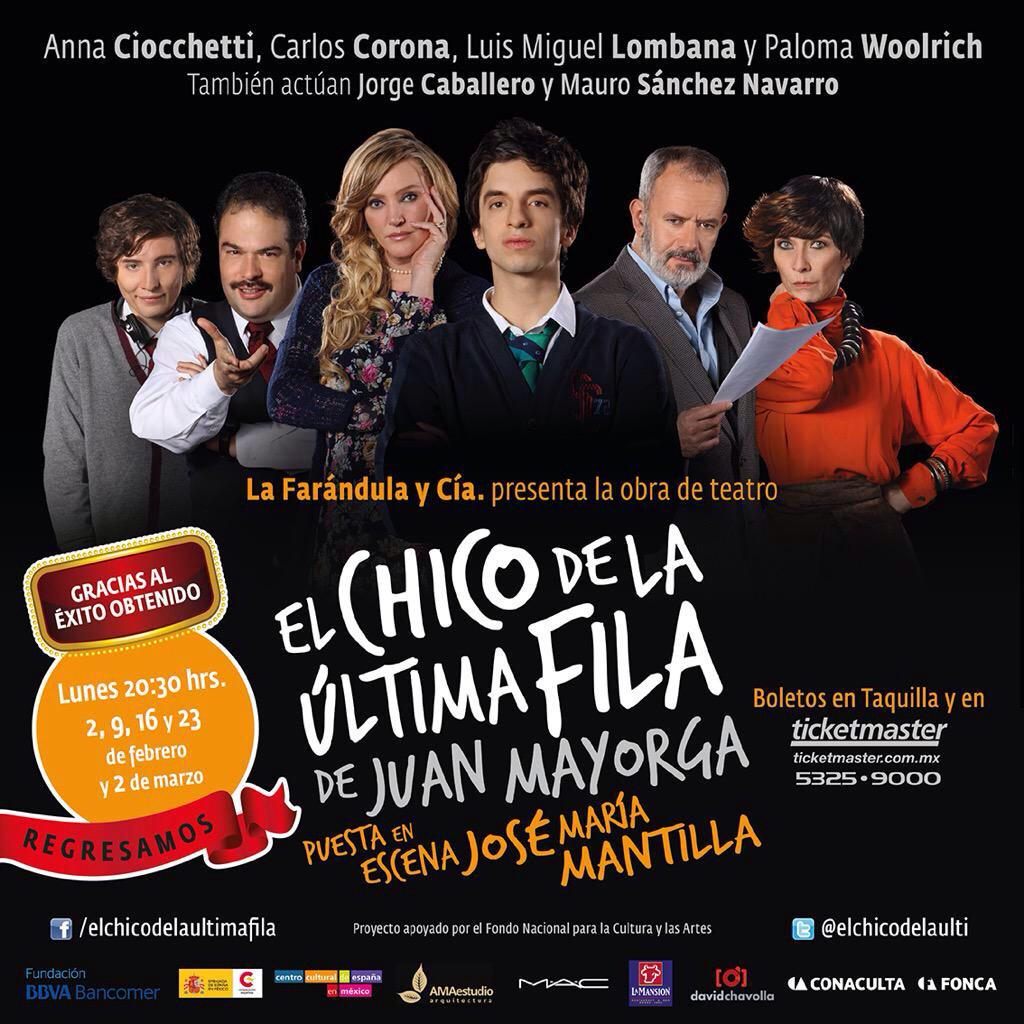 Este lunes 16 de febrero los esperamos en #ElChicoDeLaÚltimaFila en <a href="/CentralChopin/">Central Chopin</a> centrala las 20:30 hrs