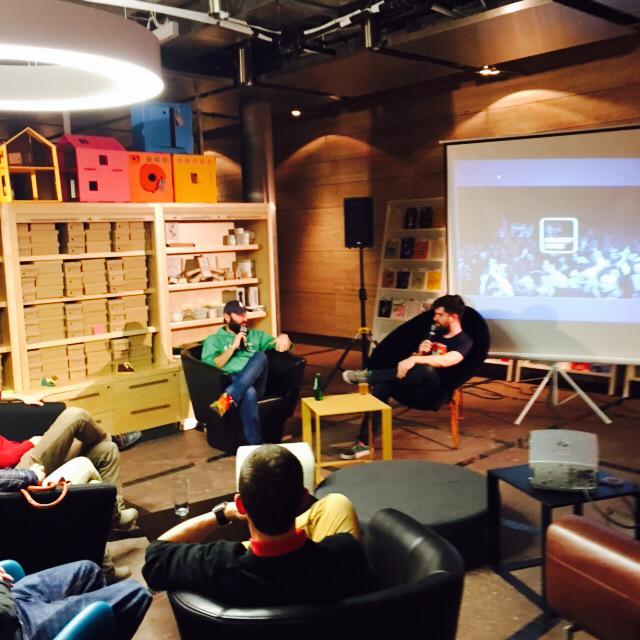 startupstage's tweet photo. We already start! On stage @bragiel and @C_moose #OMGKRK http://t.co/sSyQFksiCv