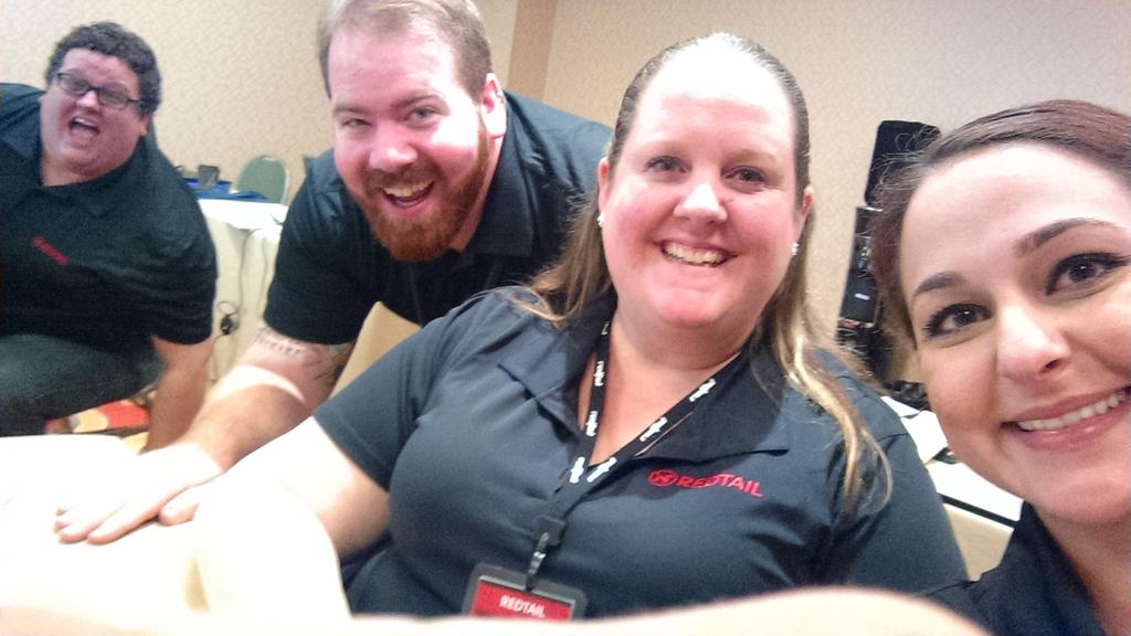 RedtailNora's tweet photo. Happiest staff in the world! #T32015 http://t.co/q2gjcTwtbX