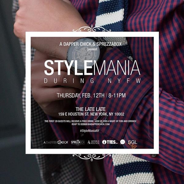 DandyintheBronx's tweet image. In NYC tonight? Stop by the @thelatelate 2night for an event hosted by #adapperchick and @sprezzabox for #NYFW !