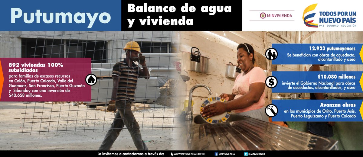 Minvivienda's tweet photo. Con más #Viviendas y #Agua para los habitantes de Amazonas, Caquetá y Putumayo estamos construyendo #UnNuevoPaís http://t.co/Mt8R9T2lw4