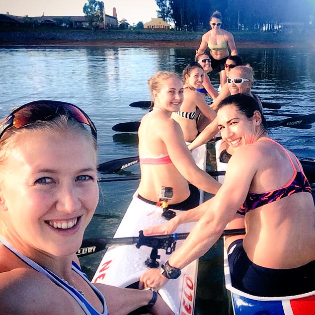 GB girls K4ing in the evening sunshine @gbcanoeing <a href="/teamgb/">Team GB</a> <a href="/nelokayaks/">Nelo</a> <a href="/TNLUK/">The National Lottery</a> #RoadToRio