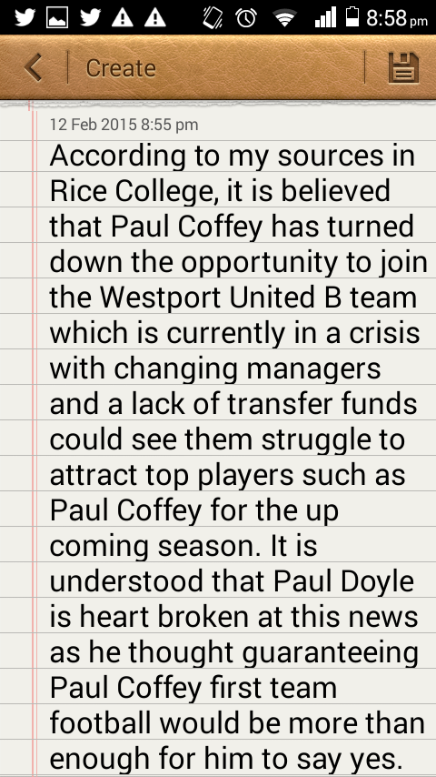 Jesus_Christ99's tweet photo. It breaks my heart to announce this news to the world, respect to Mr Coffey tho, loyalty is hard to find these days http://t.co/QsGsRmEDH7