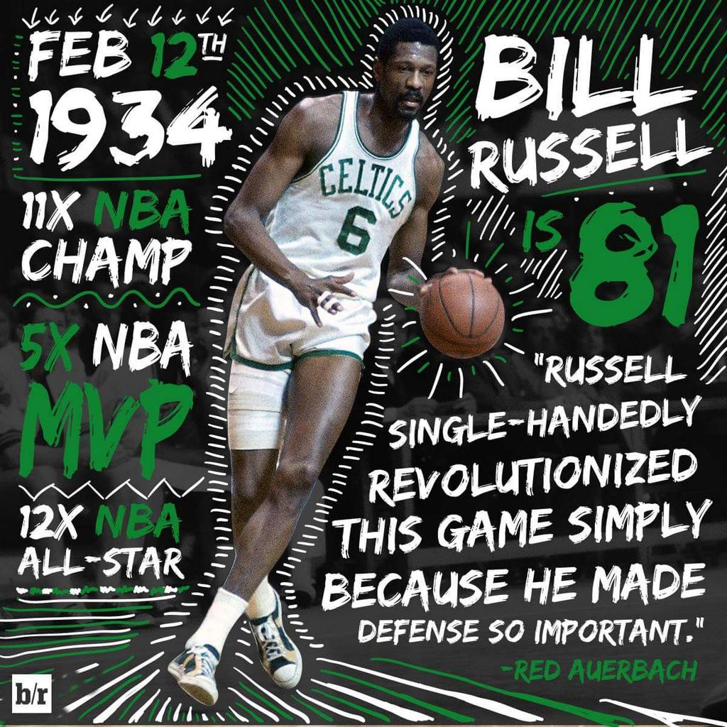   # Happy Birthday Bill Russell the greatest ever 