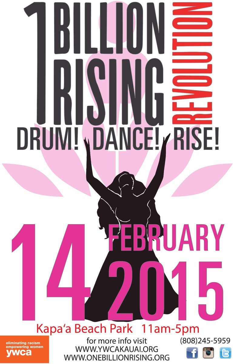 LGBTQKauai's tweet photo. This Saturday! #OneBillionRising event Kapa'a Beach Park 11am-5pm #DrumDanceRise - music, entertainment, food #LGBTQ http://t.co/YckVFB8ZQE