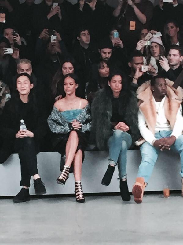 RihannaDaily.com on X: "Rihanna sitting next to Cassie and Alexander Wang  at Kanye West's fashion show. http://t.co/eA8CfKJosw" / X