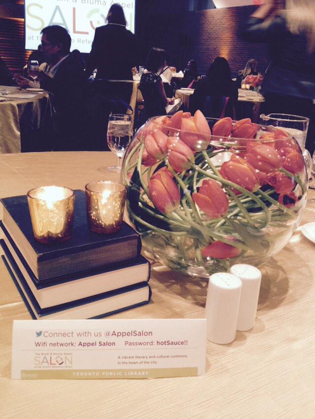 EmmaRobertsDES's tweet photo. Beautiful decor for the #mpito #SignatureSeries @AppelSalon bring on the #TasteTest @MPIToronto http://t.co/tVDjXI1B94