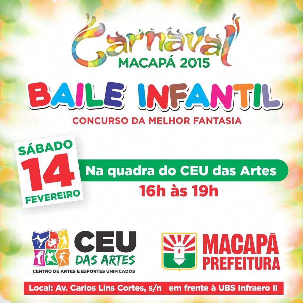 prefmacapa's tweet photo. Os baixinhos também vão cair na folia neste carnaval.
Não perca!
#vemproCEU #Carnaval2015 http://t.co/wbJkg5rXto
