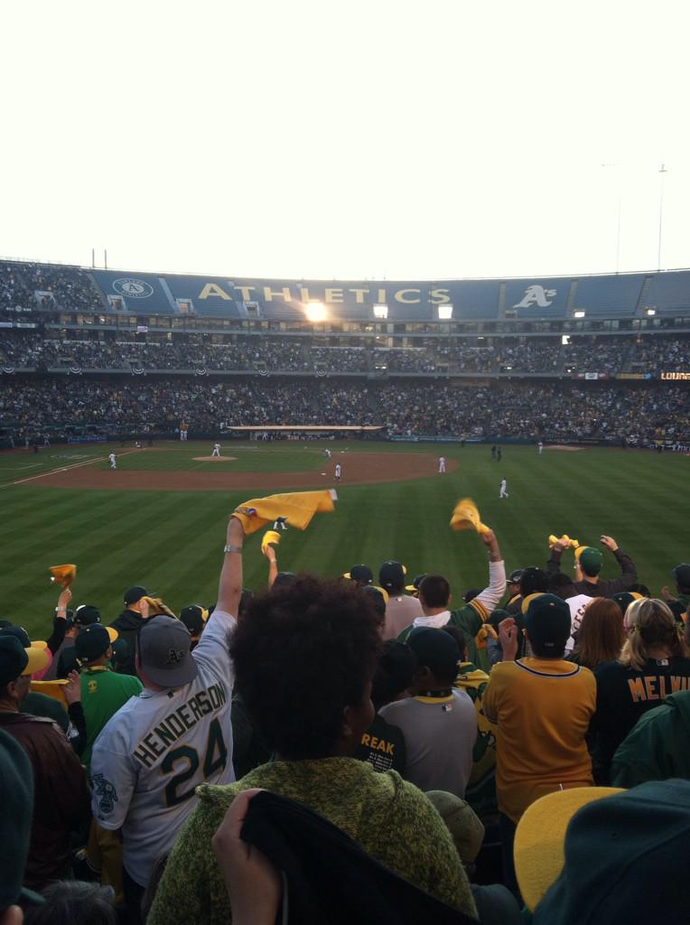AricEmery's tweet photo. Time for the right field bleacher creatures to root on our boy #seandoolittle #faceofmlb http://t.co/4HyJUWPvIk