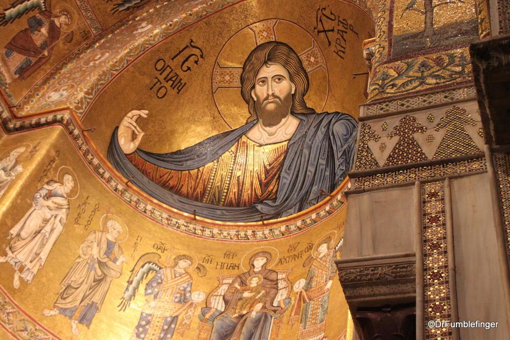 TravelGumbo's tweet photo. Large #mosaic of Christ in the central apse, Cattedrale di Monreale  #art http://t.co/R2MtzFXPEg http://t.co/sGn41S9iKt