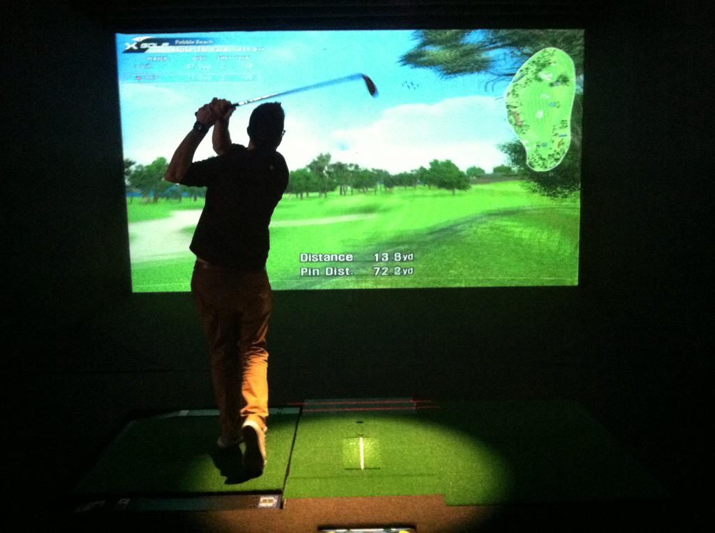 Weather outside is frightful but Chris Forsberg finds inside <a href="/XGolfNE/">X Golf New England</a> in Auburn to be delightful.