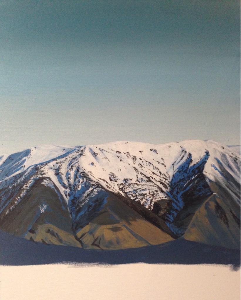 Painting in progress.. #nzart #artist #acrylic #painting #nzlandscape #nzmountain