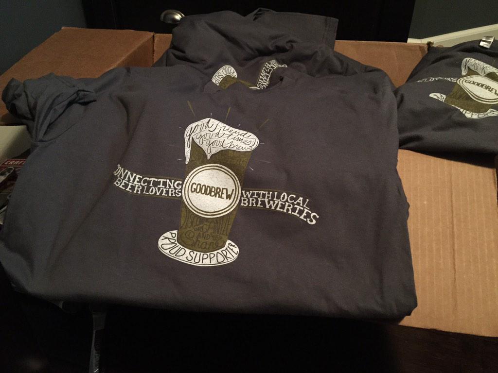 goodbrewapp's tweet image. @goodbrewapp Shirts have arrived and ship out tomorrow.  Thx for your support and we hope you love them! - cheers