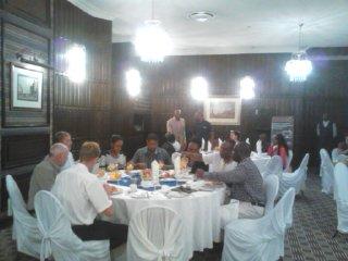 liquidhomezim's tweet photo. Invited guests digging into their food before the big prizes are handed out http://t.co/6kgitQwVtR