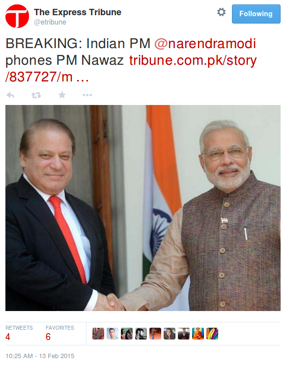 MAhmadZ's tweet image. #Nawaz told @BarackObama that #India can't be a #PermanentMember of @UN. #Modi makes a goodwill gesture. How clever 😃