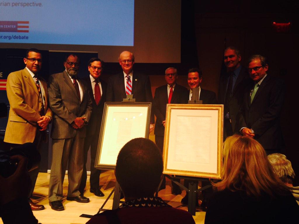 RosenJeffrey's tweet image. What a night! A privilege to host this fine group and to honor Lincoln&apos;s legacy. #SecondFounding