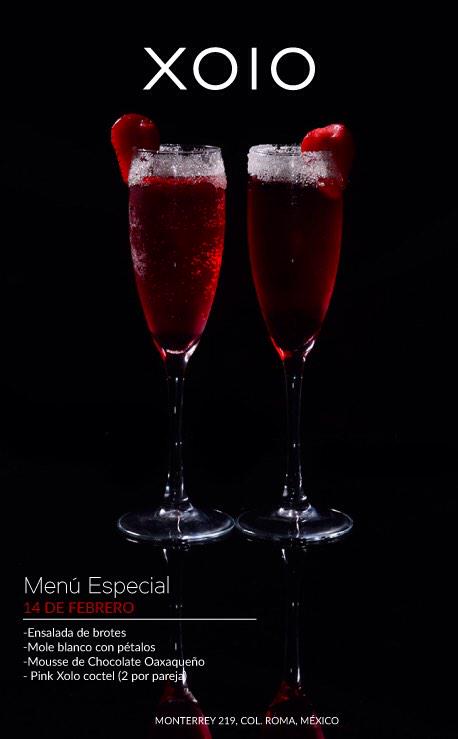 <a href="/XoloBar/">Xolo</a> <a href="/DONDEIRweb/">DÓNDE IR</a> <a href="/gastrotourDF/">Cris Méndez</a> @Gastrobites 
Seguro que ya tienen planes para el 14 de Febrero?