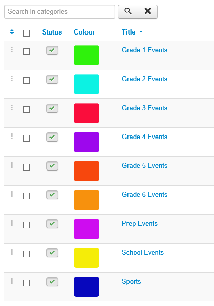 More detailed 2015 school events will be updated on School Website. Each year level has own events colour.