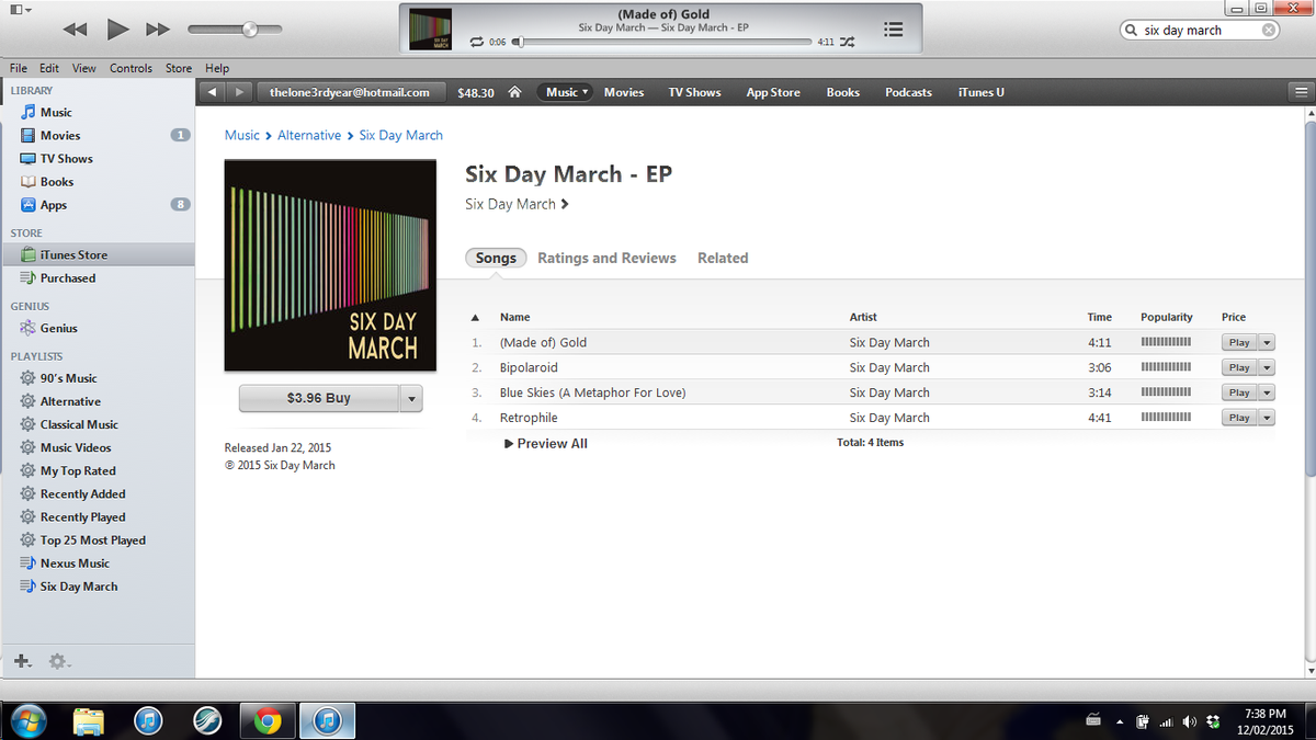 SixDayMarch's tweet photo. The EP is now available Worldwide on the ITunes store! http://t.co/CesHYLoLRG