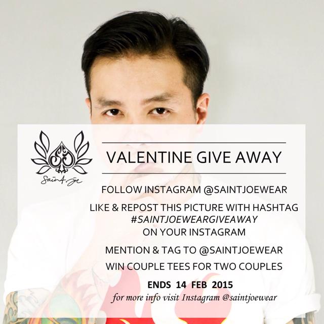 Kunjungi IG kami <a href="/saintjoewear/">SaintJoeWear</a> utk bisa dptin hadiah Valentine yg paling happening se-Dunia!!!
Buruan Cuuuuuss!!!! ;)