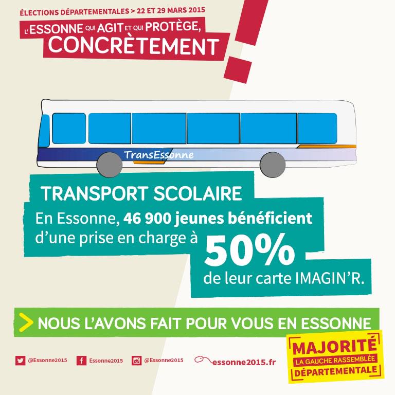 Le Transport scolaire, autre compétence du @CGEssonne : Pour nos collégiens en bus et les circuits spéciaux en taxi