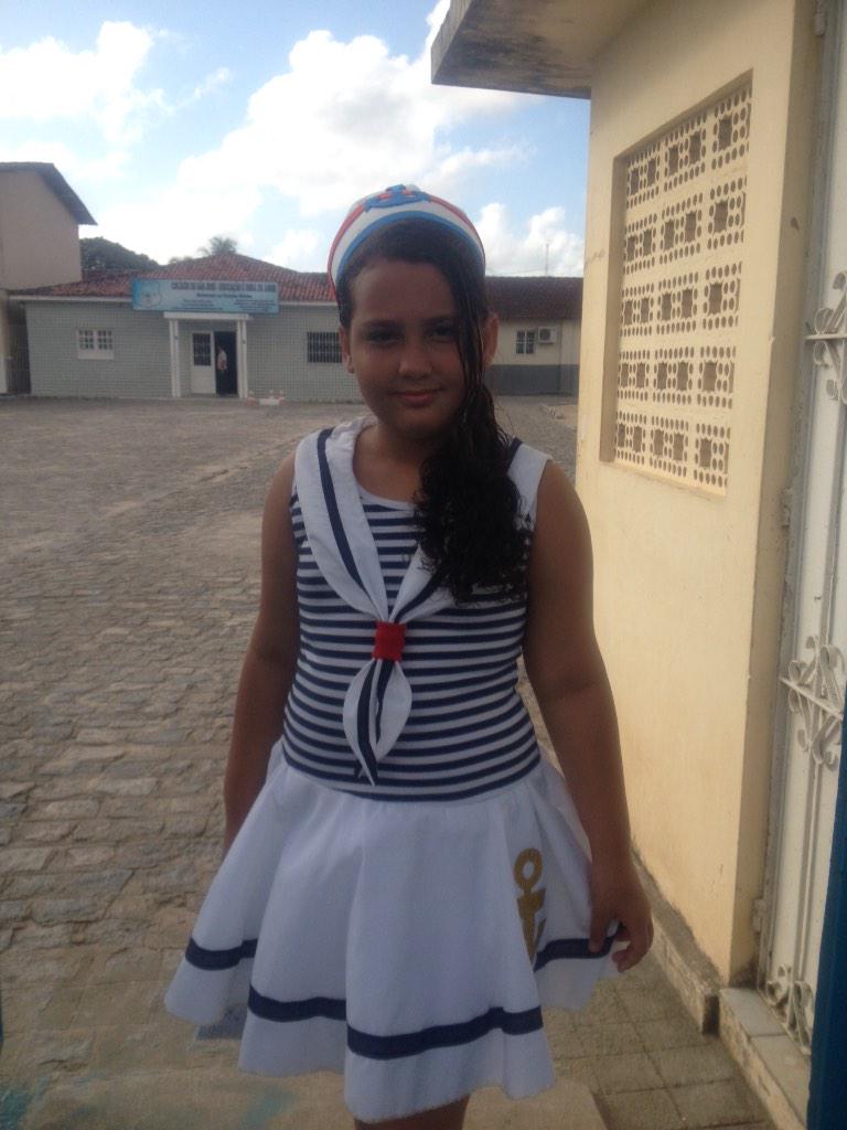 fred_mega's tweet image. A Maria Eduarda (Duda) marinheira mais linda do mundo e do colégio de São José Barreiros