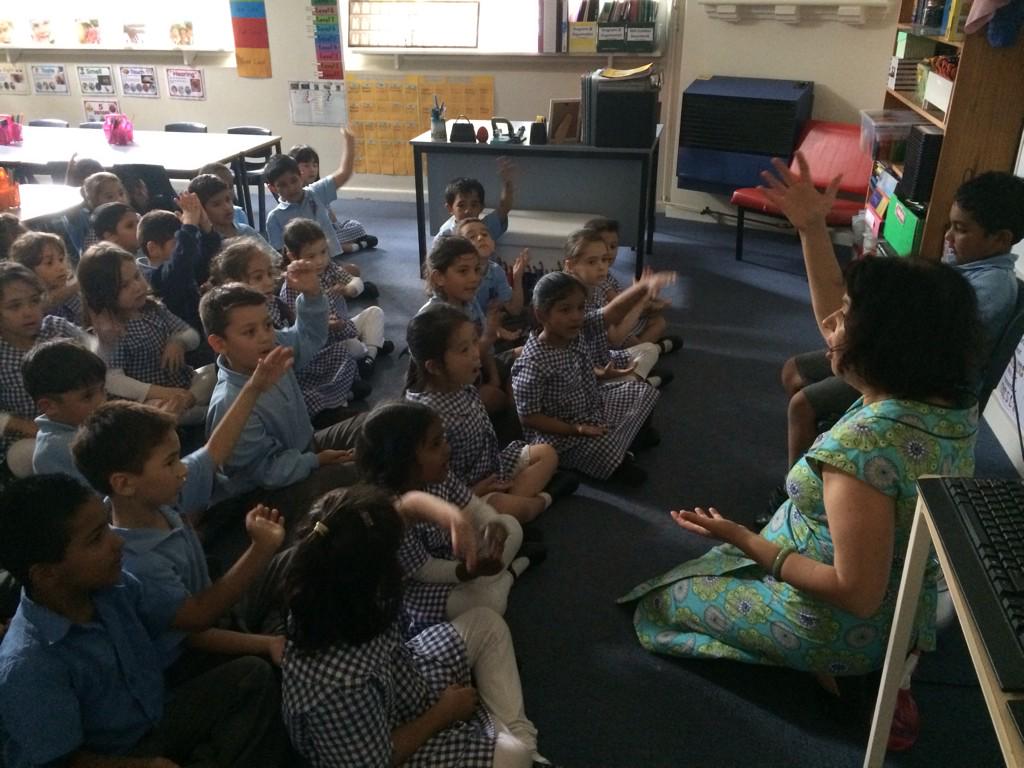 1Z &amp; 1R doing their first #meditation session #teamteaching