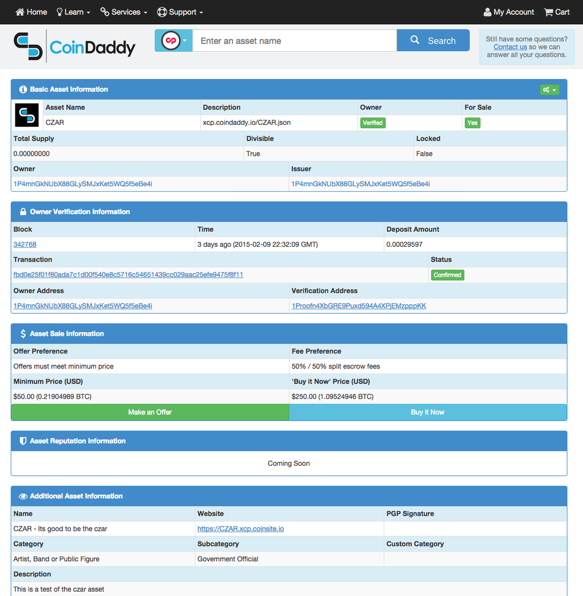 coin_daddy's tweet photo. Asset whois database with enhanced asset information available. Coming soon to #CoinDaddy #Counterparty #Dogeparty http://t.co/pki8xOHOON