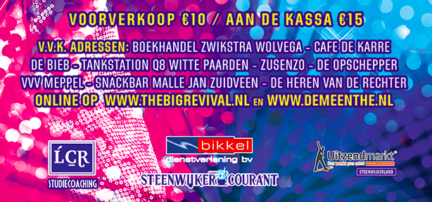 Vanaf vandaag liggen de kaarten voor <a href="/TheBigRevival/">The Big Revival</a>​ bij alle vvk adressen. Voor slechts €10 ben jij erbij 28 Maart!