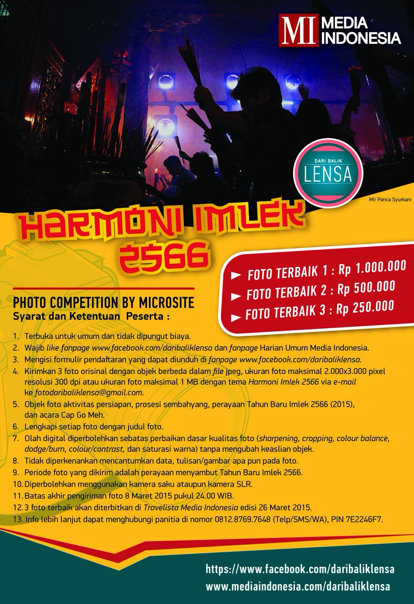 Sudah daftarkan dirimu untuk ikut DBL "Momen Sambut 2015"?Jika belum klik bit.ly/DariBalikLensa #DBL  <a href="/JikaJaya/">Jika Jaya</a>