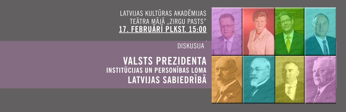 17.02 plkst.15:00 <a href="/Zirgupasts/">Zirgu Pasts</a> aicinām uz diskusiju par prezidenta institūcijas un personības lomu Latvijas sabiedrībā
